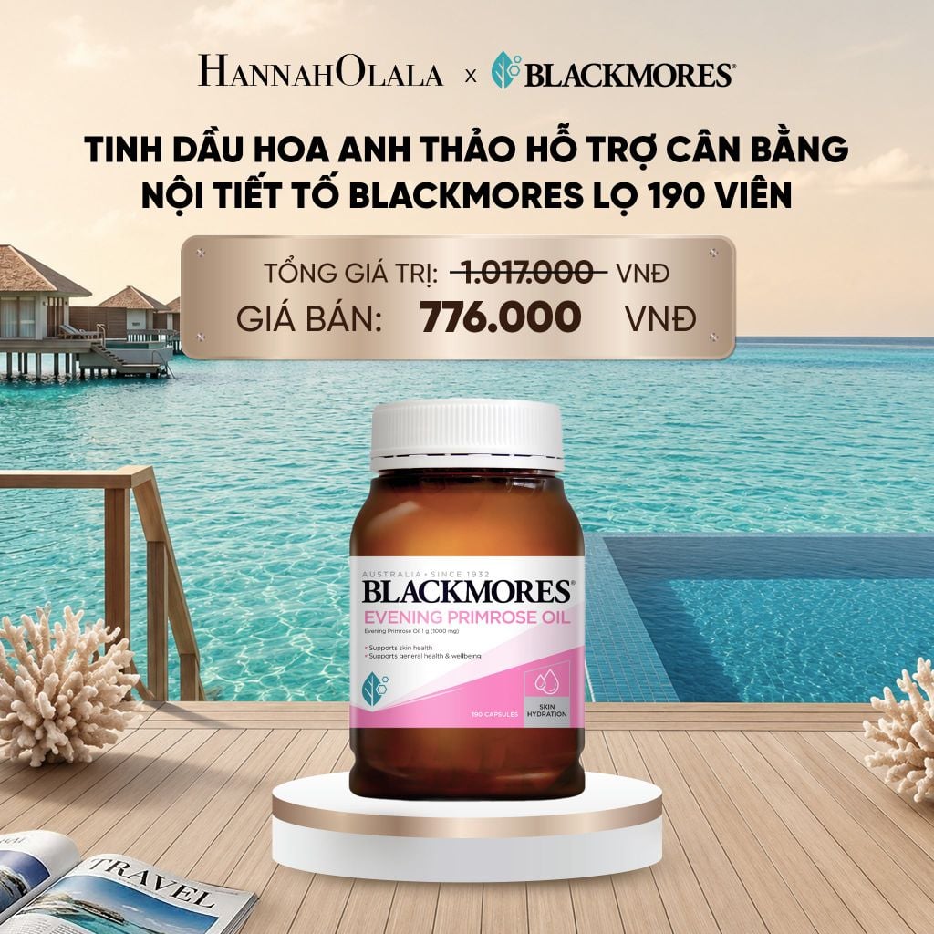  TINH DẦU HOA ANH THẢO HỖ TRỢ CÂN BẰNG NỘI TIẾT TỐ BLACKMORES EVENING PRIMROSE OIL LỌ 190 VIÊN - DEAL 2.1_ D61 