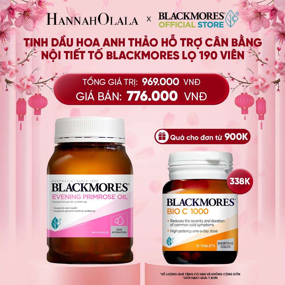  DEAL 2: TINH DẦU HOA ANH THẢO HỖ TRỢ CÂN BẰNG NỘI TIẾT TỐ BLACKMORES EVENING PRIMROSE OIL LỌ 190 VIÊN 