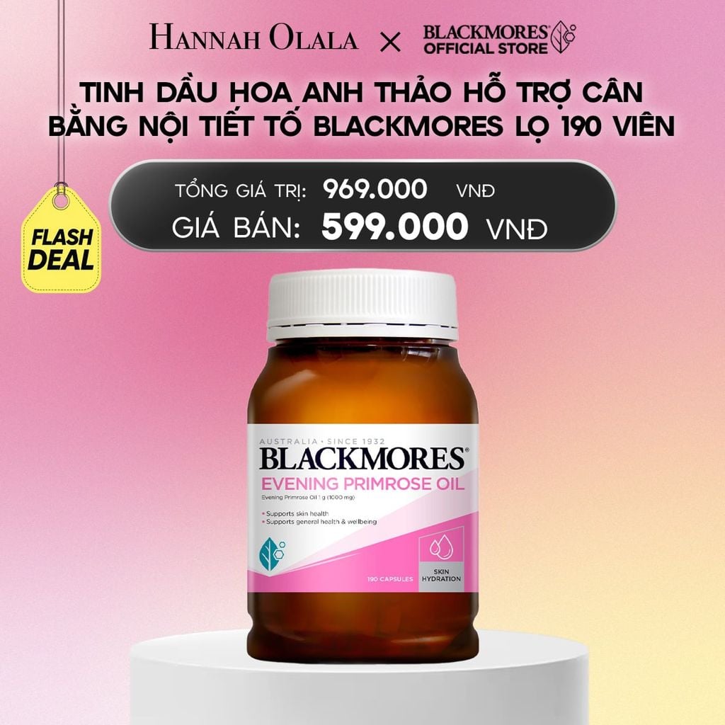  TINH DẦU HOA ANH THẢO HỖ TRỢ CÂN BẰNG NỘI TIẾT TỐ BLACKMORES EVENING PRIMROSE OIL LỌ 190 VIÊN - FLASH DEAL_A2086 