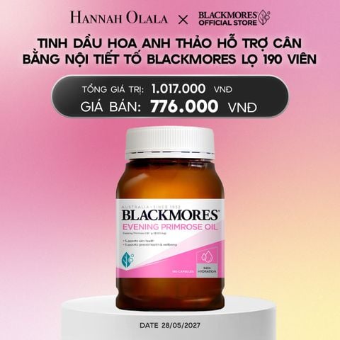  TINH DẦU HOA ANH THẢO HỖ TRỢ CÂN BẰNG NỘI TIẾT TỐ BLACKMORES EVENING PRIMROSE OIL LỌ 190 VIÊN - DEAL 2.1_A2070 