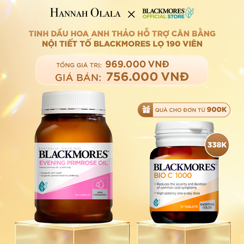  C212_DEAL 2: TINH DẦU HOA ANH THẢO HỖ TRỢ CÂN BẰNG NỘI TIẾT TỐ BLACKMORES EVENING PRIMROSE OIL LỌ 190 VIÊN 