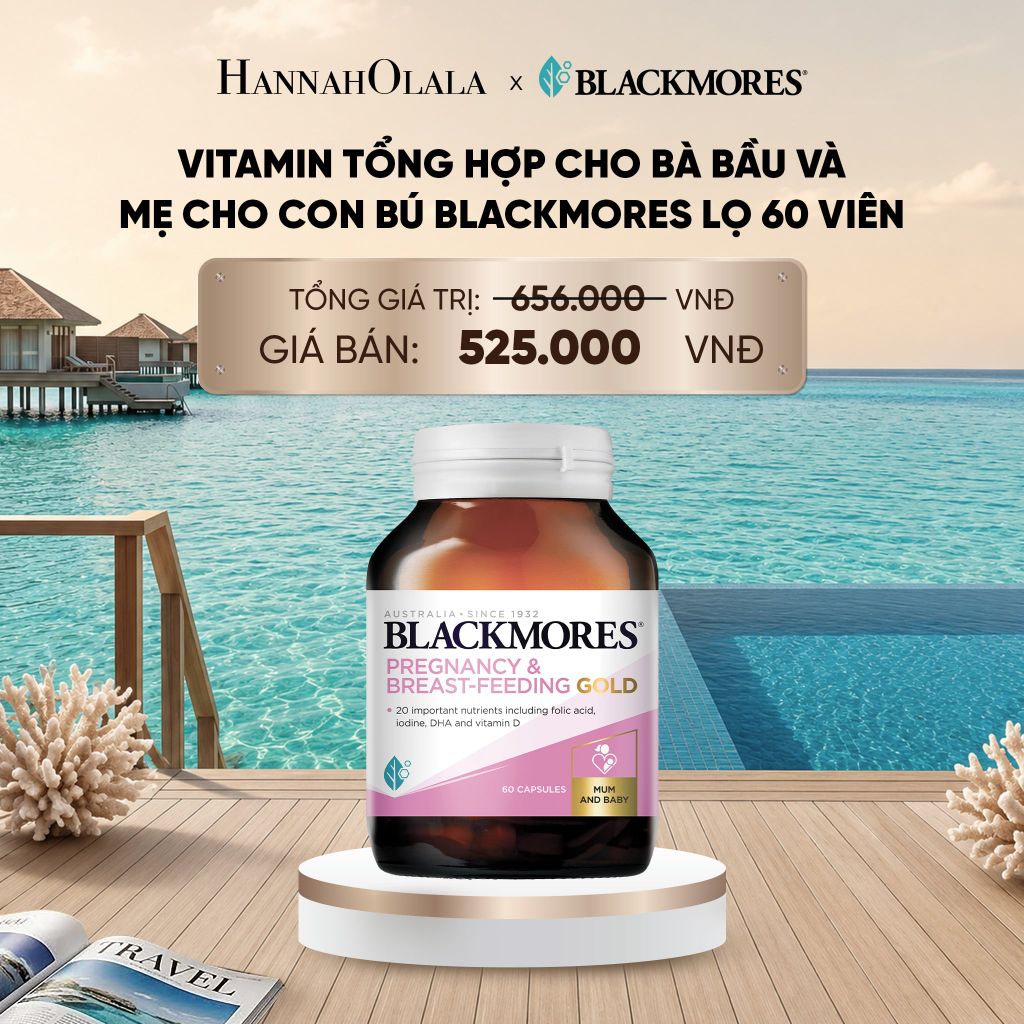 VITAMIN TỔNG HỢP CHO BÀ BẦU VÀ MẸ CHO CON BÚ BLACKMORES PREGNANCY & BREAST-FEEDING GOLD LỌ 60 VIÊN_ D435 