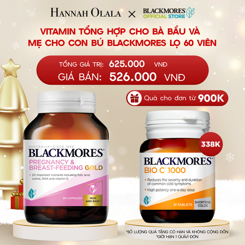  DEAL 6: VITAMIN TỔNG HỢP CHO BÀ BẦU VÀ MẸ CHO CON BÚ BLACKMORES PREGNANCY & BREAST-FEEDING GOLD LỌ 60 VIÊN 