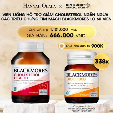  VIÊN UỐNG HỖ TRỢ GIẢM CHOLESTEROL NGĂN NGỪA CÁC TRIỆU CHỨNG TIM MẠCH BLACKMORES CHOLESTEROL HEALTH LỌ 60 VIÊN 