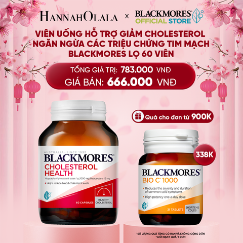  DEAL 7: VIÊN UỐNG HỖ TRỢ GIẢM CHOLESTEROL NGĂN NGỪA CÁC TRIỆU CHỨNG TIM MẠCH BLACKMORES CHOLESTEROL HEALTH LỌ 60 VIÊN 