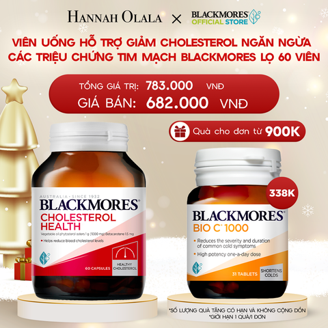  DEAL 7: VIÊN UỐNG HỖ TRỢ GIẢM CHOLESTEROL NGĂN NGỪA CÁC TRIỆU CHỨNG TIM MẠCH BLACKMORES CHOLESTEROL HEALTH LỌ 60 VIÊN 