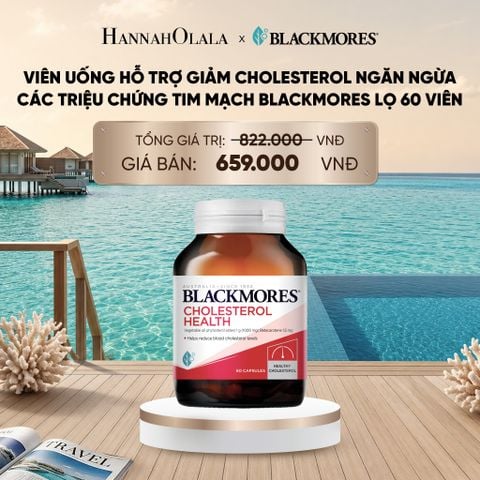  VIÊN UỐNG HỖ TRỢ GIẢM CHOLESTEROL NGĂN NGỪA CÁC TRIỆU CHỨNG TIM MẠCH BLACKMORES CHOLESTEROL HEALTH LỌ 60 VIÊN_ D1615 