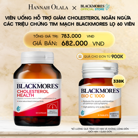  DEAL 5: VIÊN UỐNG HỖ TRỢ GIẢM CHOLESTEROL NGĂN NGỪA CÁC TRIỆU CHỨNG TIM MẠCH BLACKMORES CHOLESTEROL HEALTH LỌ 60 VIÊN 