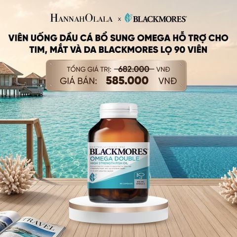  VIÊN UỐNG DẦU CÁ BỔ SUNG OMEGA HỖ TRỢ CHO TIM, MẮT VÀ DA BLACKMORES DOUBLE OMEGA HIGH STRENGTH LỌ 90 VIÊN - DEAL 1.1_ D69 