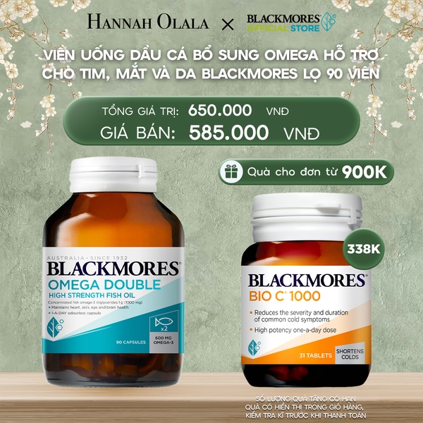  DEAL 1: VIÊN UỐNG DẦU CÁ BỔ SUNG OMEGA HỖ TRỢ CHO TIM, MẮT VÀ DA BLACKMORES DOUBLE OMEGA HIGH STRENGTH LỌ 90 VIÊN 