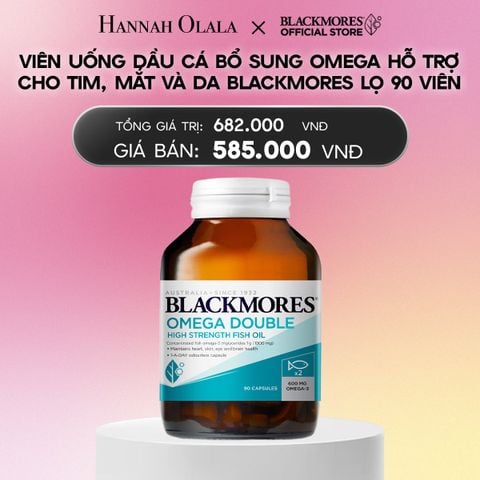  VIÊN UỐNG DẦU CÁ BỔ SUNG OMEGA HỖ TRỢ CHO TIM, MẮT VÀ DA BLACKMORES DOUBLE OMEGA HIGH STRENGTH LỌ 90 VIÊN - DEAL 1.1_A2069 
