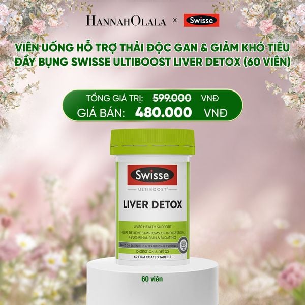  E324_DEAL 3: VIÊN UỐNG HỖ TRỢ THẢI ĐỘC GAN & GIẢM KHÓ TIÊU ĐẦY BỤNG SWISSE ULTIBOOST LIVER DETOX (60 VIÊN) 