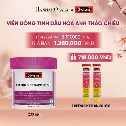  VIÊN UỐNG TINH DẦU HOA ANH THẢO CHIỀU SWISSE ULTIBOOST EVENING PRIMROSE OIL (200 VIÊN) _ DEAL 1 - A950 