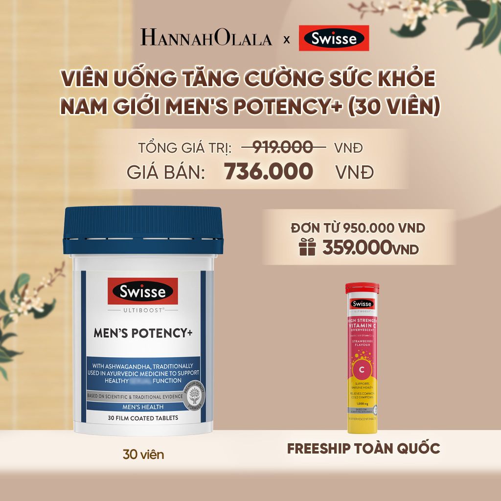  VIÊN UỐNG TĂNG CƯỜNG SỨC KHỎE NAM GIỚI SWISSE ULTIBOOST MEN'S POTENCY+ (30 VIÊN) - A81 