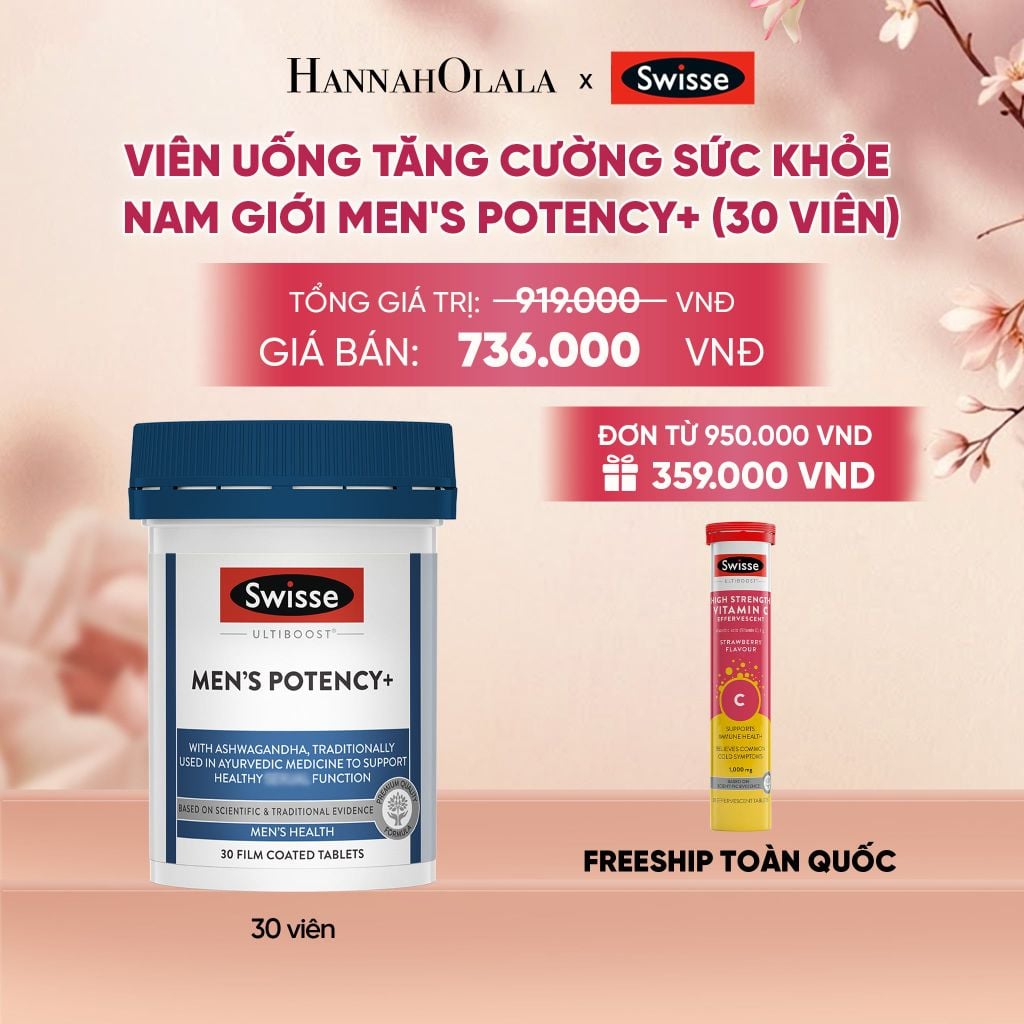  VIÊN UỐNG TĂNG CƯỜNG SỨC KHỎE NAM GIỚI SWISSE ULTIBOOST MEN'S POTENCY+ (30 VIÊN) _ DEAL 12 - A951 