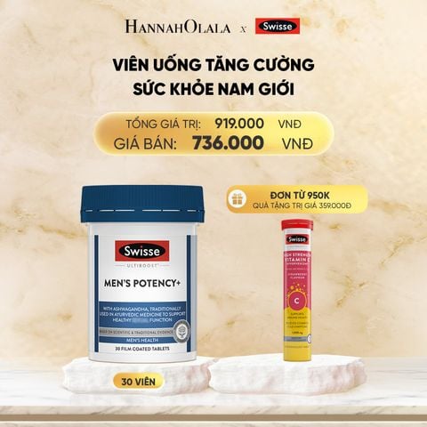  VIÊN UỐNG TĂNG CƯỜNG SỨC KHỎE NAM GIỚI SWISSE ULTIBOOST MEN’S POTENCY+ (30 VIÊN) 