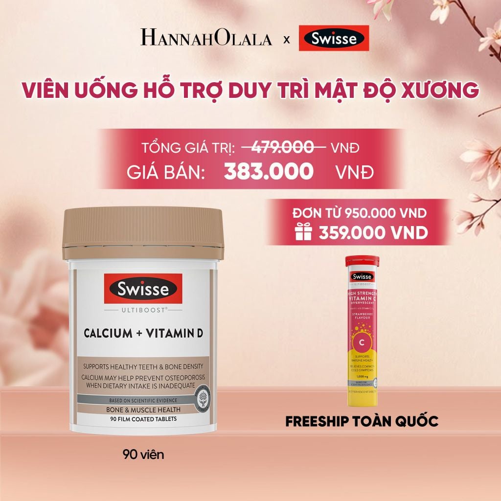 VIÊN UỐNG HỖ TRỢ DUY TRÌ MẬT ĐỘ XƯƠNG SWISSE ULTIBOOST CALCIUM + VITAMIN D (90 VIÊN) _ DEAL 5 - A270 