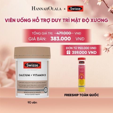  VIÊN UỐNG HỖ TRỢ DUY TRÌ MẬT ĐỘ XƯƠNG SWISSE ULTIBOOST CALCIUM + VITAMIN D (90 VIÊN) _ DEAL 5 - A270 