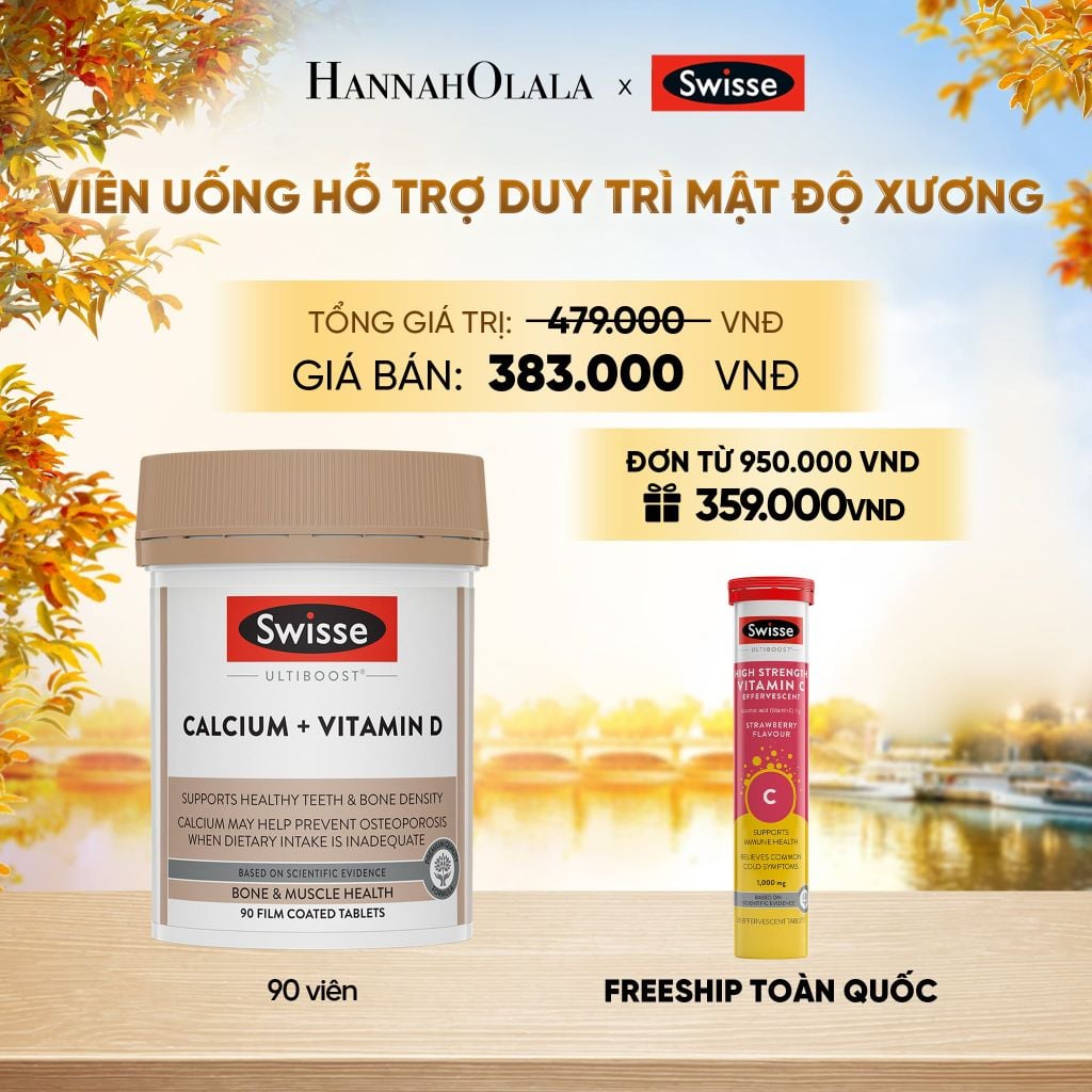  VIÊN UỐNG HỖ TRỢ DUY TRÌ MẬT ĐỘ XƯƠNG SWISSE ULTIBOOST CALCIUM + VITAMIN D (90 VIÊN) - E856 