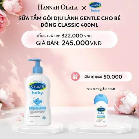  DEAL 19 : SỮA TẮM GỘI DỊU LÀNH CHO BÉ CETAPHIL BABY GENTLE WASH & SHAMPOO 400ML 