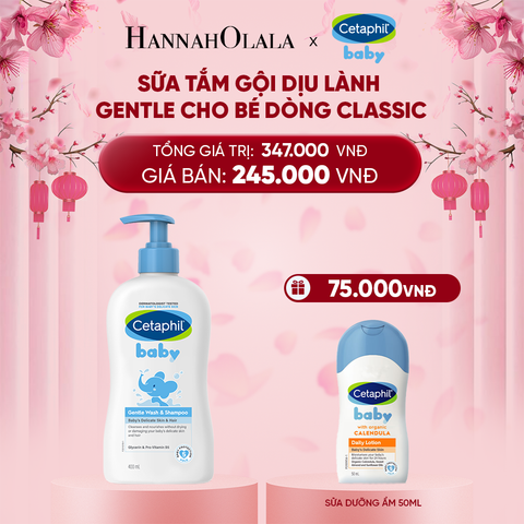 DEAL 19 : SỮA TẮM GỘI DỊU LÀNH CHO BÉ CETAPHIL BABY GENTLE WASH & SHAMPOO 400ML 