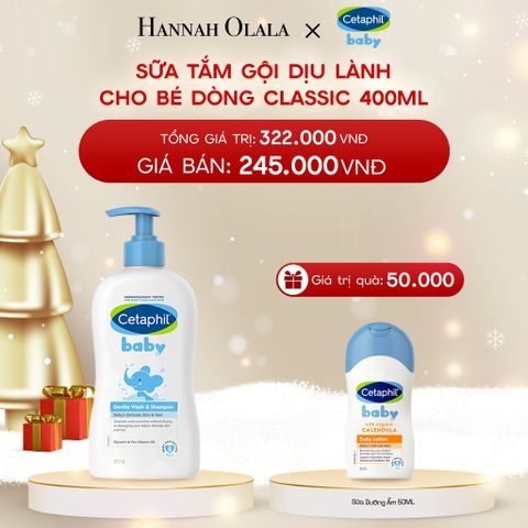  DEAL 19 : SỮA TẮM GỘI DỊU LÀNH CHO BÉ CETAPHIL BABY GENTLE WASH & SHAMPOO 400ML 