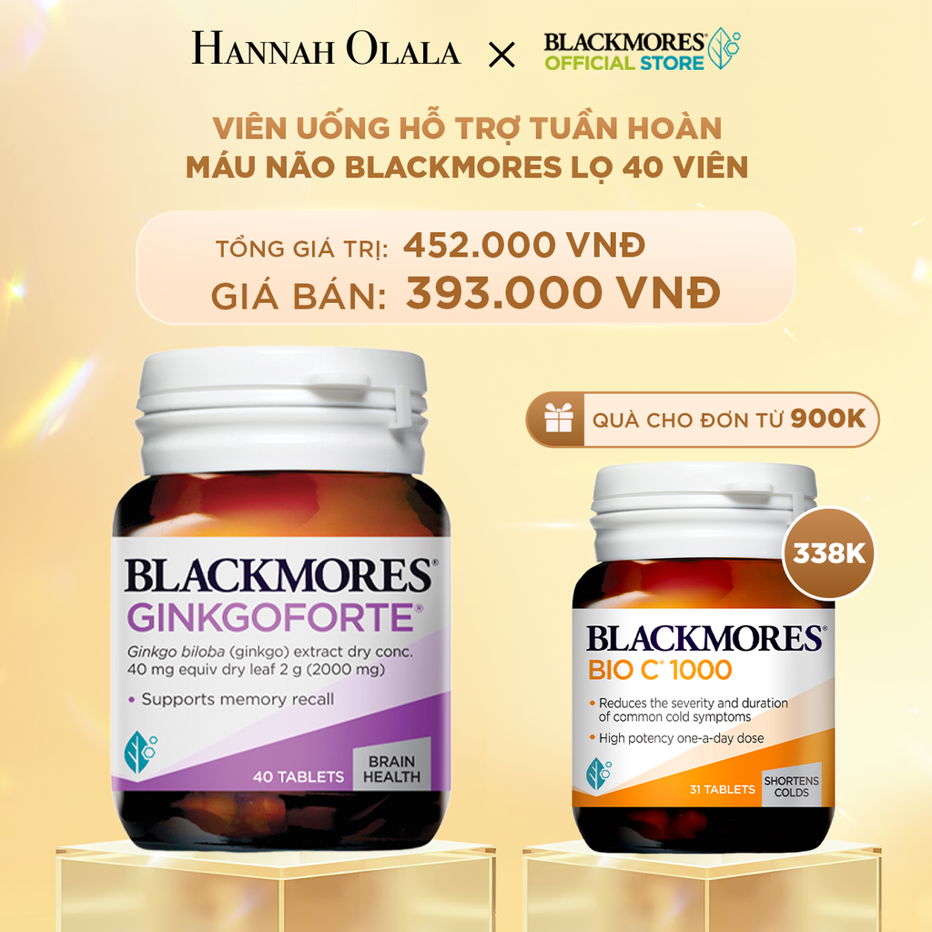  C213_DEAL 3: VIÊN UỐNG HỖ TRỢ TUẦN HOÀN MÁU NÃO BLACKMORES GINKGOFORTE LỌ 40 VIÊN 