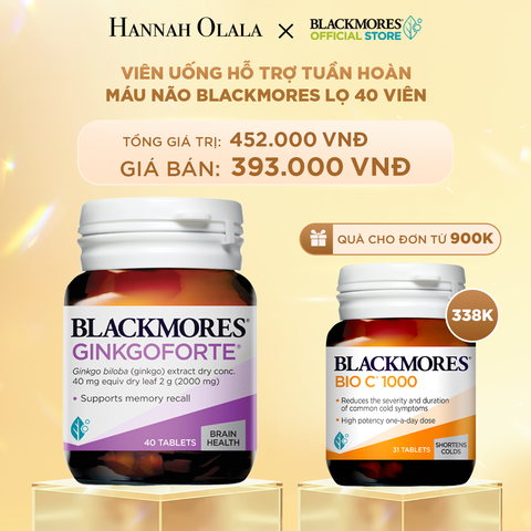  C213_DEAL 3: VIÊN UỐNG HỖ TRỢ TUẦN HOÀN MÁU NÃO BLACKMORES GINKGOFORTE LỌ 40 VIÊN 