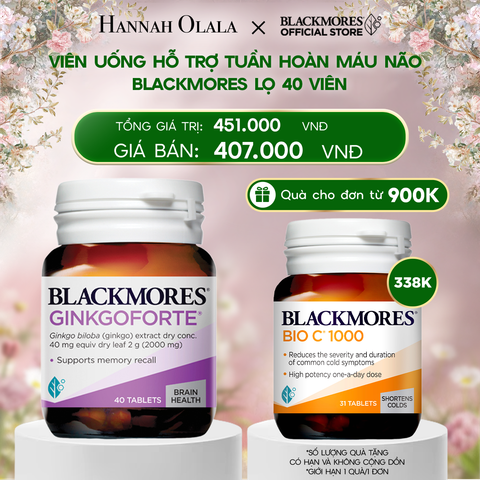  DEAL 3: VIÊN UỐNG HỖ TRỢ TUẦN HOÀN MÁU NÃO BLACKMORES GINKGOFORTE LỌ 40 VIÊN 