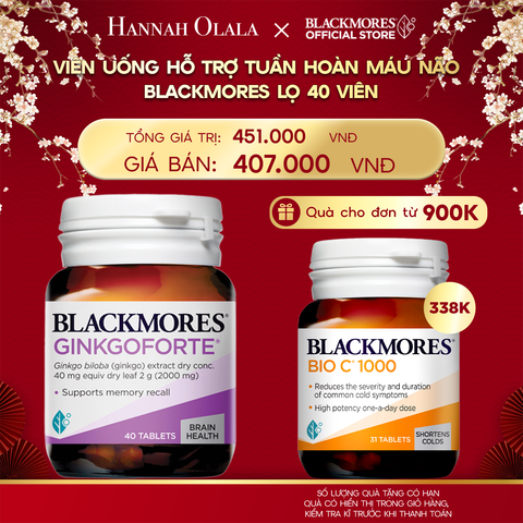  DEAL 3: VIÊN UỐNG HỖ TRỢ TUẦN HOÀN MÁU NÃO BLACKMORES GINKGOFORTE LỌ 40 VIÊN 