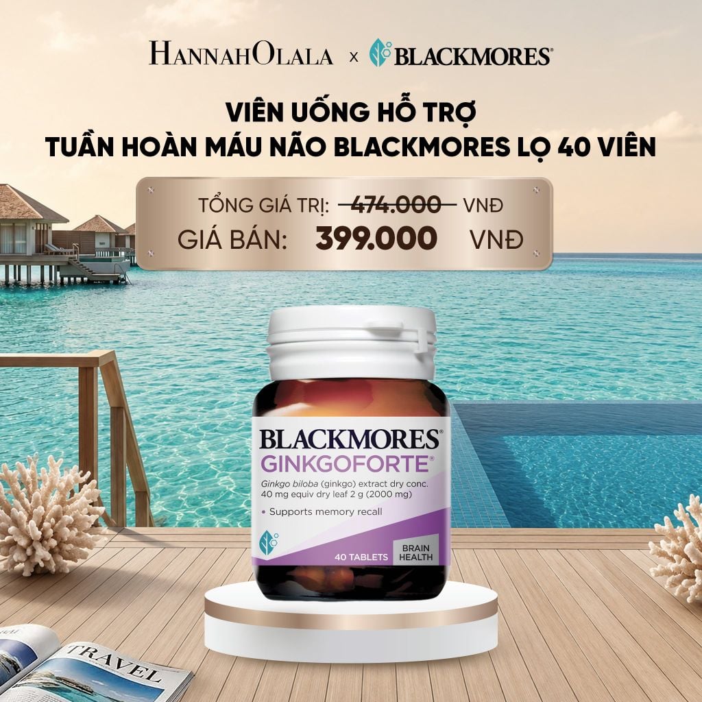 VIÊN UỐNG HỖ TRỢ TUẦN HOÀN MÁU NÃO BLACKMORES GINKGOFORTE LỌ 40 VIÊN_ D505 