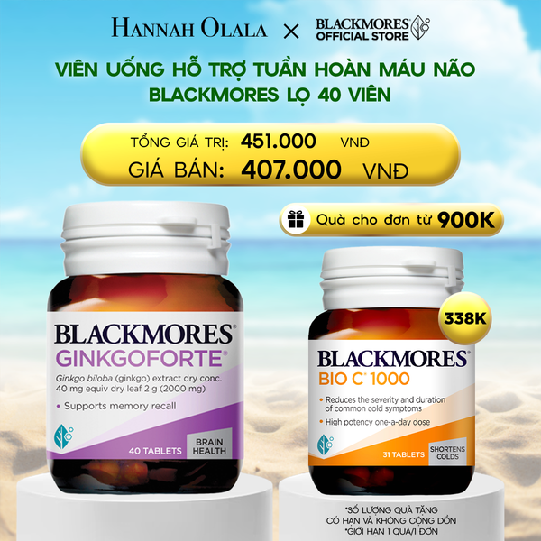  DEAL 3: VIÊN UỐNG HỖ TRỢ TUẦN HOÀN MÁU NÃO BLACKMORES GINKGOFORTE LỌ 40 VIÊN 