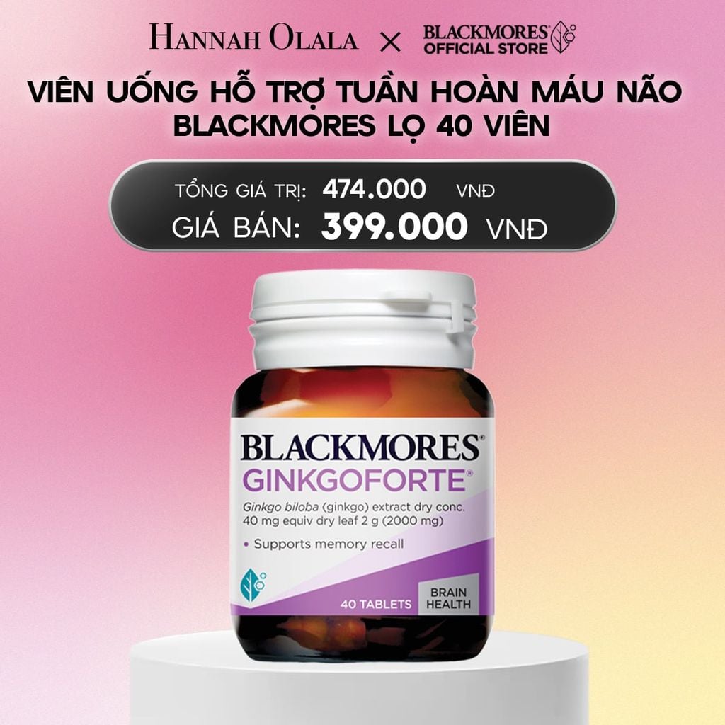  VIÊN UỐNG HỖ TRỢ TUẦN HOÀN MÁU NÃO BLACKMORES GINKGOFORTE LỌ 40 VIÊN_A2076 