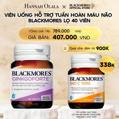  VIÊN UỐNG HỖ TRỢ TUẦN HOÀN MÁU NÃO BLACKMORES GINKGOFORTE LỌ 40 VIÊN 