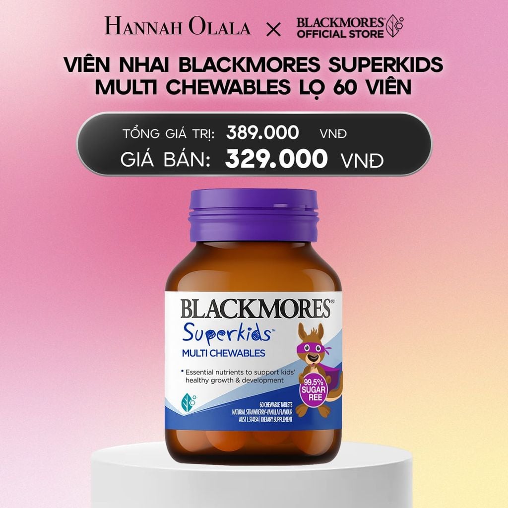  VIÊN NHAI BLACKMORES SUPERKIDS MULTI CHEWABLES ÚC (LỌ 60 VIÊN)_A2075 