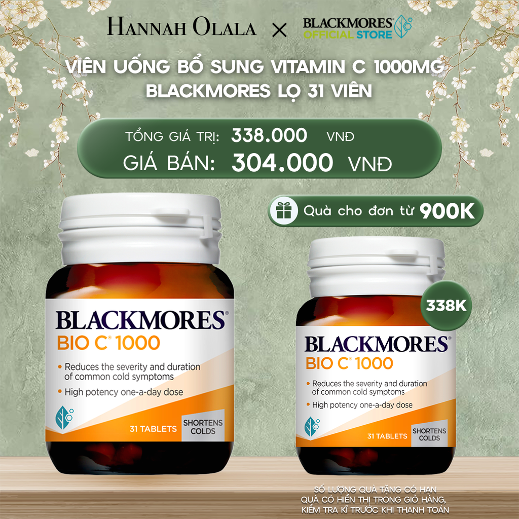  DEAL 5: VIÊN UỐNG BỔ SUNG VITAMIN C BLACKMORES BIO C 1000MG LỌ 31 VIÊN 