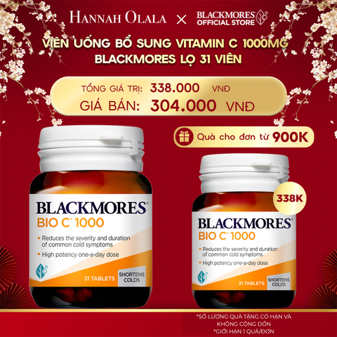  A1244_DEAL 5: VIÊN UỐNG BỔ SUNG VITAMIN C BLACKMORES BIO C 1000MG LỌ 31 VIÊN 