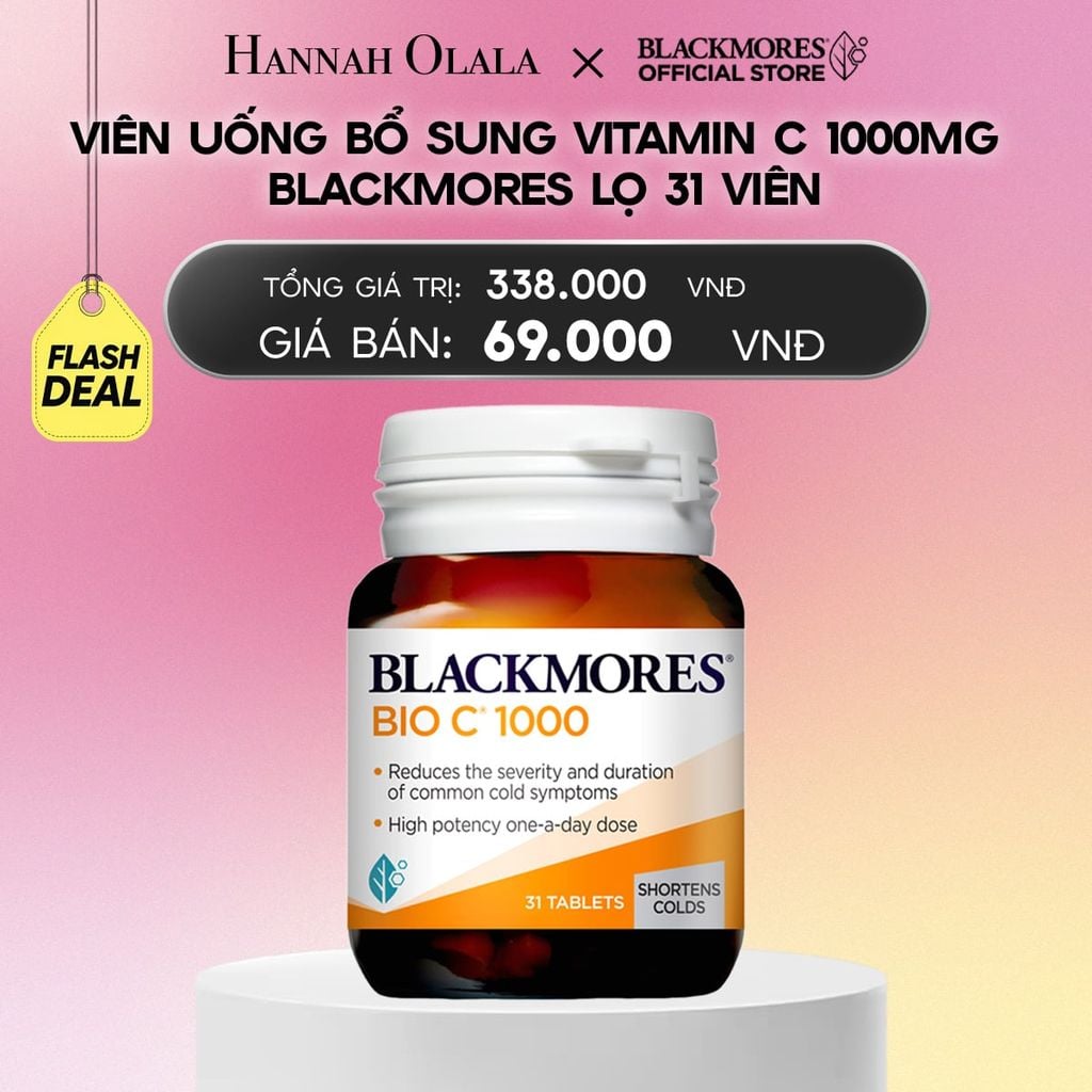  VIÊN UỐNG BỔ SUNG VITAMIN C BLACKMORES BIO C 1000MG LỌ 31 VIÊN - FLASH DEAL_A2084 
