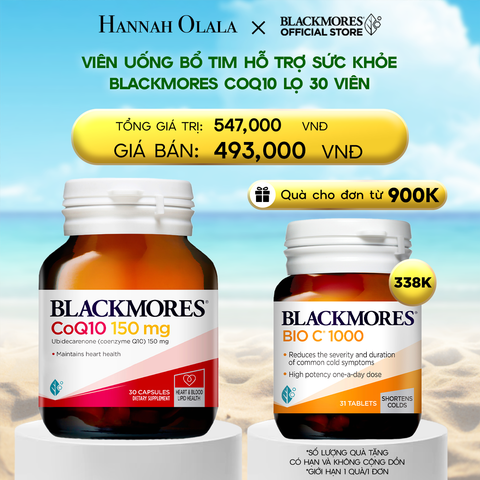  DEAL 14: VIÊN UỐNG BỔ TIM HỖ TRỢ SỨC KHỎE BLACKMORES COQ10 150MG LỌ 30 VIÊN 