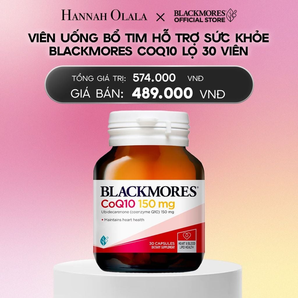  VIÊN UỐNG BỔ TIM HỖ TRỢ SỨC KHỎE BLACKMORES COQ10 150MG LỌ 30 VIÊN_A2082 