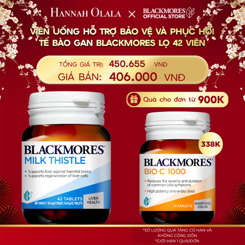  A1247_DEAL 8: VIÊN UỐNG HỖ TRỢ BẢO VỆ VÀ PHỤC HỒI TẾ BÀO GAN BLACKMORES MILK THISTLE LỌ 42 VIÊN 