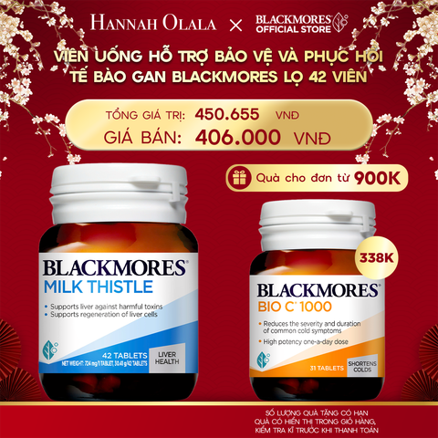  DEAL 8: VIÊN UỐNG HỖ TRỢ BẢO VỆ VÀ PHỤC HỒI TẾ BÀO GAN BLACKMORES MILK THISTLE LỌ 42 VIÊN 