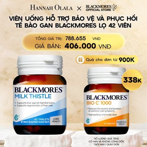  VIÊN UỐNG HỖ TRỢ BẢO VỆ VÀ PHỤC HỒI TẾ BÀO GAN BLACKMORES MILK THISTLE LỌ 42 VIÊN 