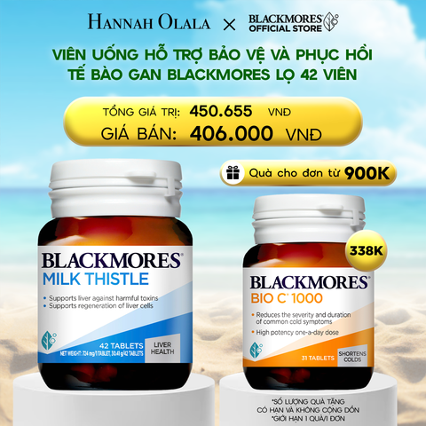  DEAL 8: VIÊN UỐNG HỖ TRỢ BẢO VỆ VÀ PHỤC HỒI TẾ BÀO GAN BLACKMORES MILK THISTLE LỌ 42 VIÊN 