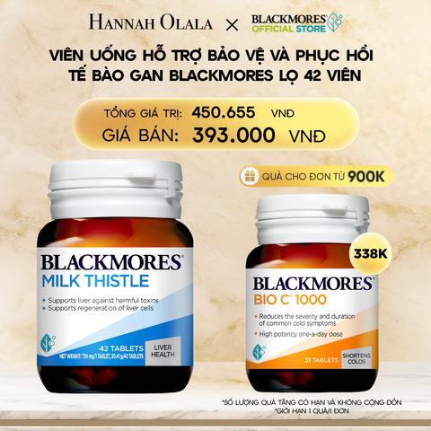 DEAL 6: VIÊN UỐNG HỖ TRỢ BẢO VỆ VÀ PHỤC HỒI TẾ BÀO GAN BLACKMORES MILK THISTLE LỌ 42 VIÊN 
