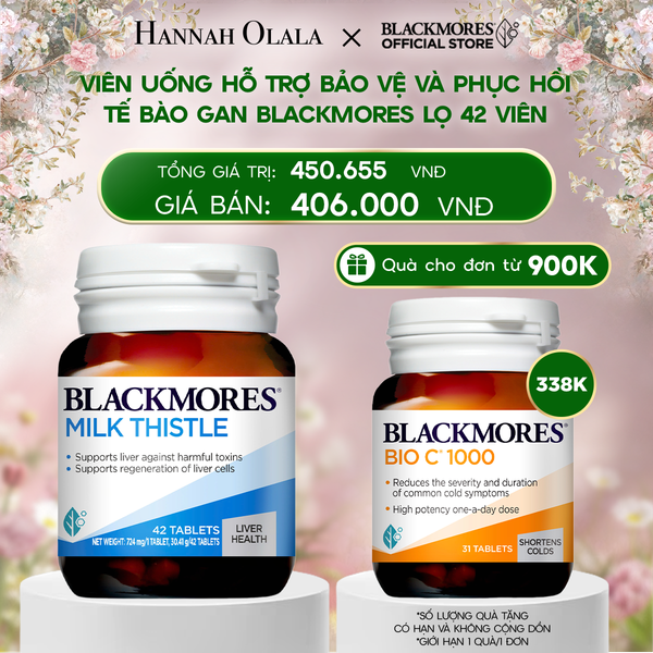  DEAL 8: VIÊN UỐNG HỖ TRỢ BẢO VỆ VÀ PHỤC HỒI TẾ BÀO GAN BLACKMORES MILK THISTLE LỌ 42 VIÊN 