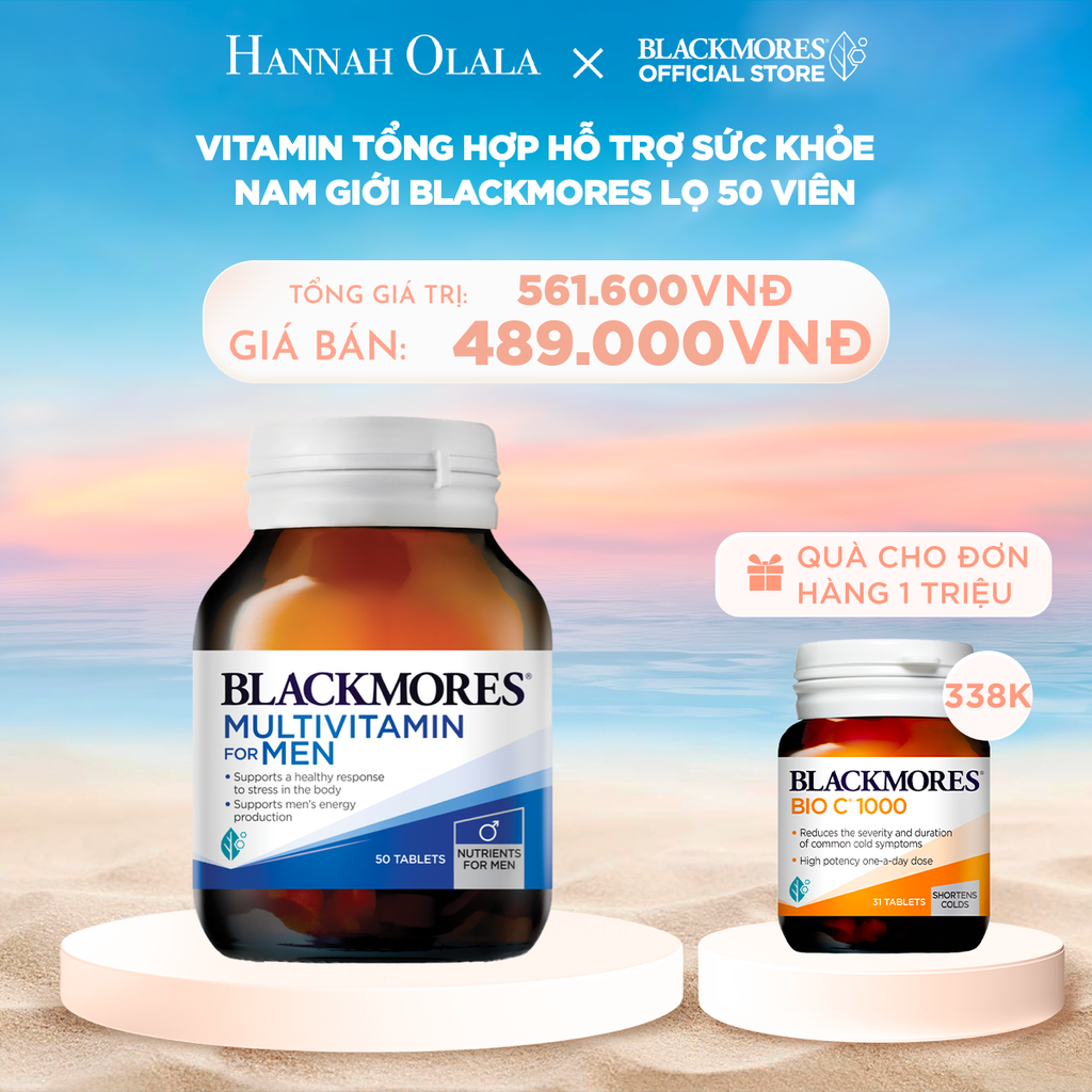 C669_DEAL 4: VITAMIN TỔNG HỢP HỖ TRỢ SỨC KHỎE NAM GIỚI BLACKMORES MULTIVITAMIN FOR MEN LỌ 50 VIÊN 