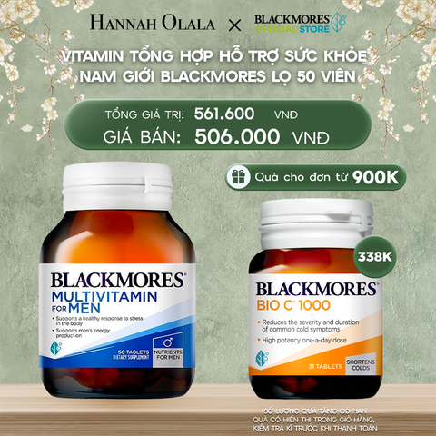  DEAL 4: VITAMIN TỔNG HỢP HỖ TRỢ SỨC KHỎE NAM GIỚI BLACKMORES MULTIVITAMIN FOR MEN LỌ 50 VIÊN 