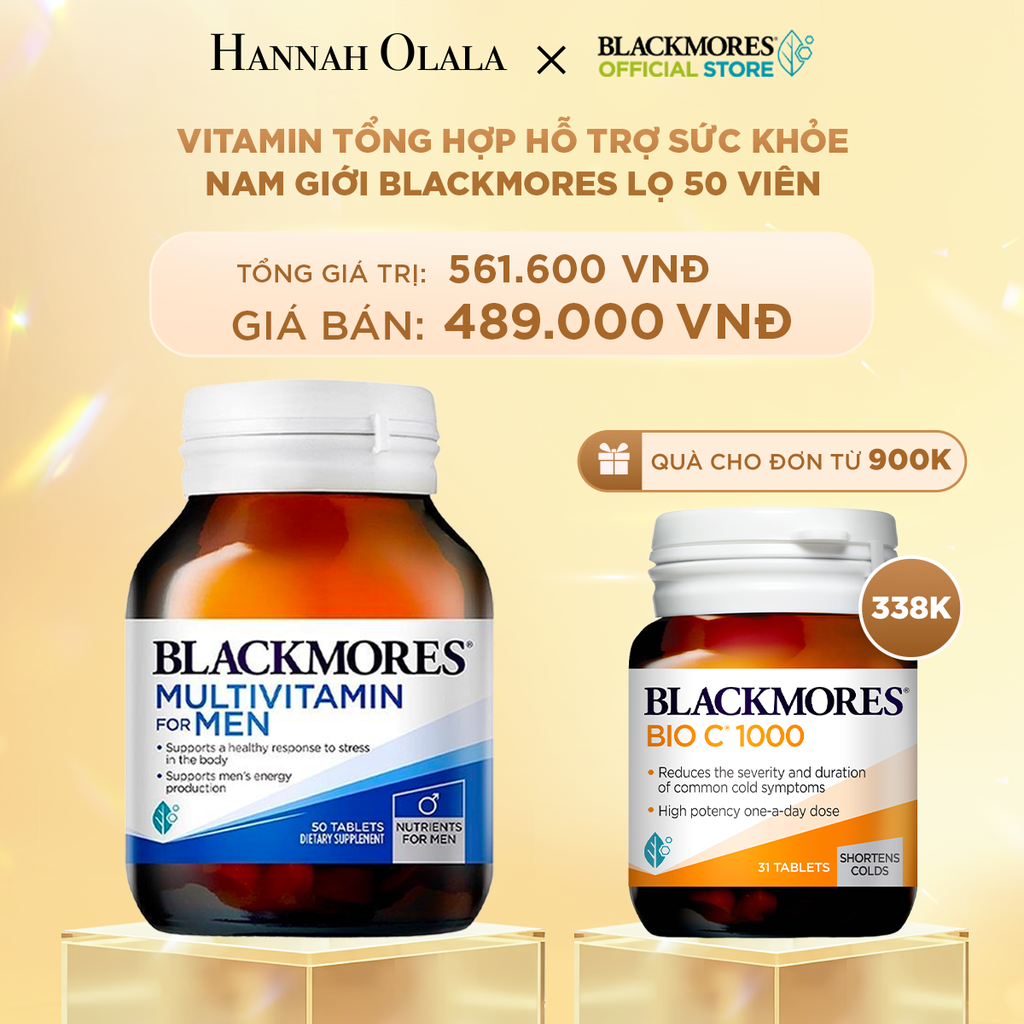  C214_DEAL 4: VITAMIN TỔNG HỢP HỖ TRỢ SỨC KHỎE NAM GIỚI BLACKMORES MULTIVITAMIN FOR MEN LỌ 50 VIÊN 