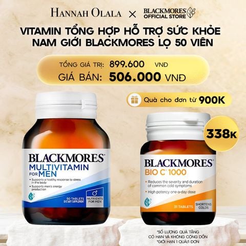  VITAMIN TỔNG HỢP HỖ TRỢ SỨC KHỎE NAM GIỚI BLACKMORES MULTIVITAMIN FOR MEN LỌ 50 VIÊN 